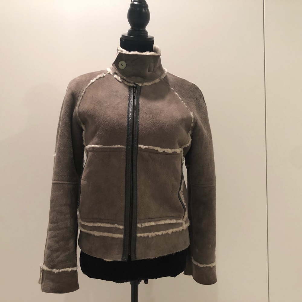 Women Genuine Shearling Jacket. Size fits XS